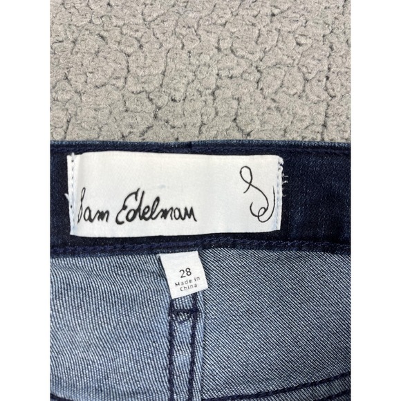 Sam Edelman Jeans Womens 28 Dark Wash Blue High Rise Skinny Studded Ankle Denim - Picture 8 of 15